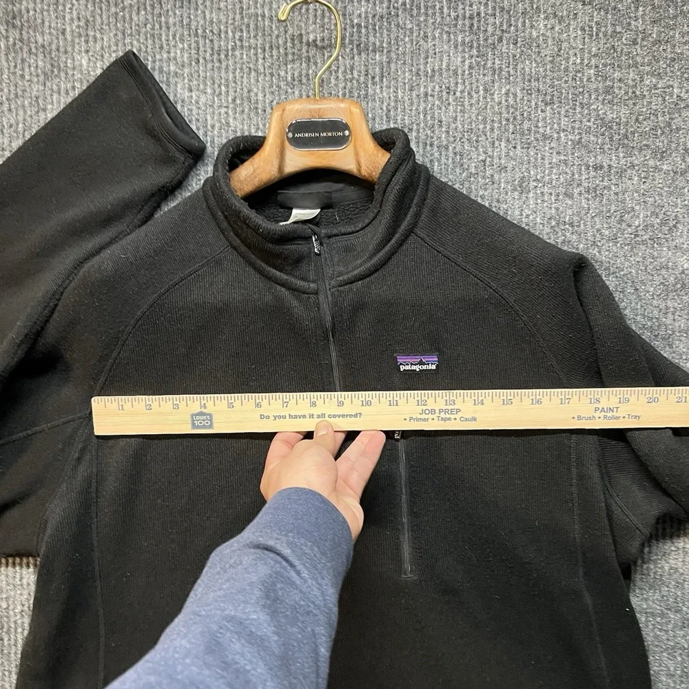 Patagonia Men's Better Sweater Quarter Zip Jacket Size‎ Medium Black Sty25521
